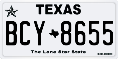 TX license plate BCY8655