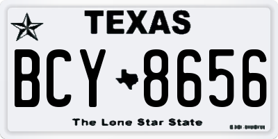 TX license plate BCY8656