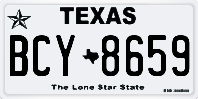 TX license plate BCY8659
