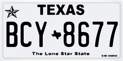 TX license plate BCY8677