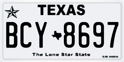 TX license plate BCY8697
