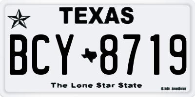 TX license plate BCY8719