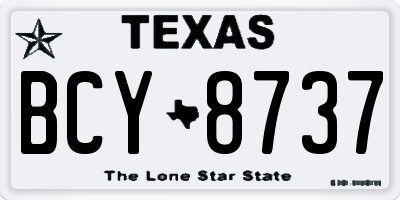 TX license plate BCY8737