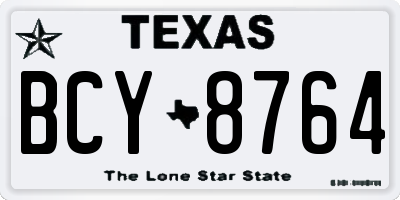 TX license plate BCY8764