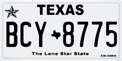 TX license plate BCY8775
