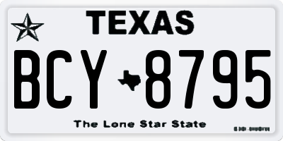 TX license plate BCY8795