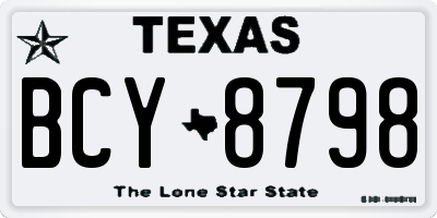 TX license plate BCY8798