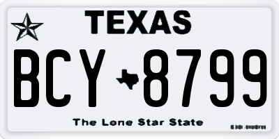 TX license plate BCY8799