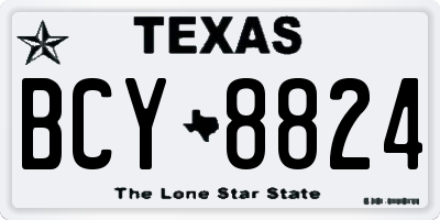 TX license plate BCY8824