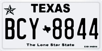 TX license plate BCY8844