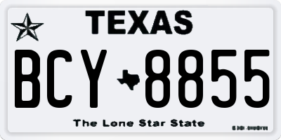 TX license plate BCY8855