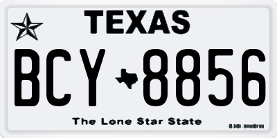 TX license plate BCY8856