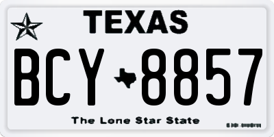 TX license plate BCY8857