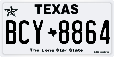 TX license plate BCY8864