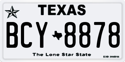 TX license plate BCY8878
