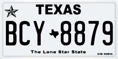 TX license plate BCY8879
