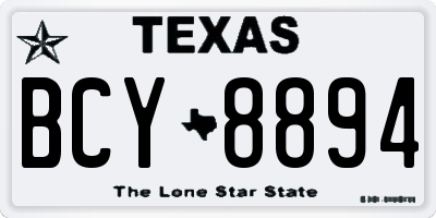 TX license plate BCY8894