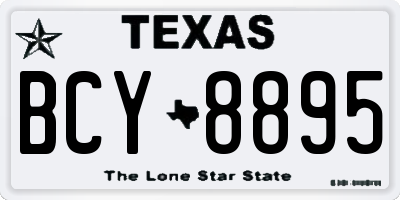 TX license plate BCY8895