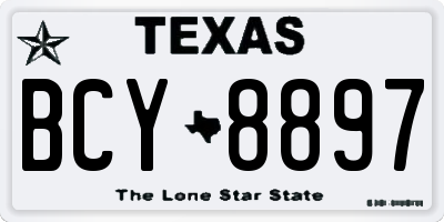 TX license plate BCY8897