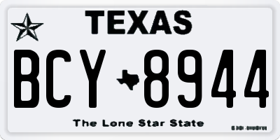 TX license plate BCY8944