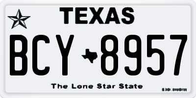 TX license plate BCY8957