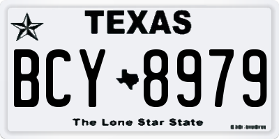 TX license plate BCY8979