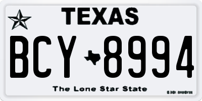 TX license plate BCY8994