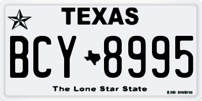 TX license plate BCY8995