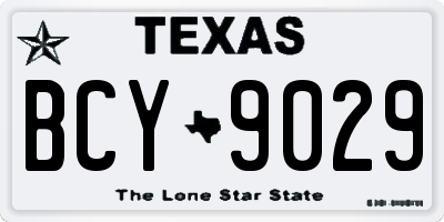 TX license plate BCY9029