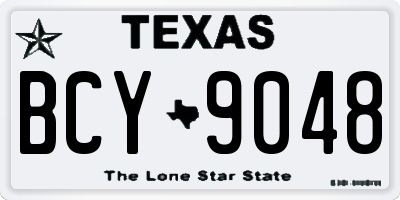 TX license plate BCY9048