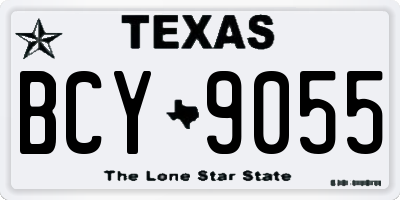TX license plate BCY9055