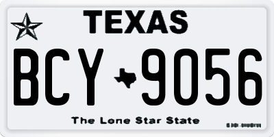 TX license plate BCY9056