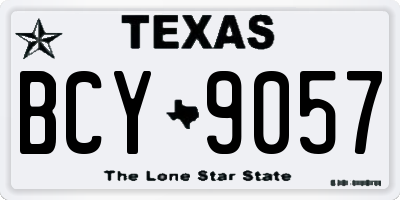 TX license plate BCY9057