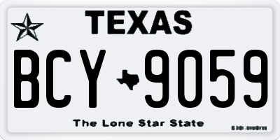 TX license plate BCY9059