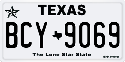 TX license plate BCY9069