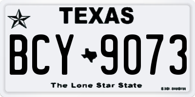 TX license plate BCY9073