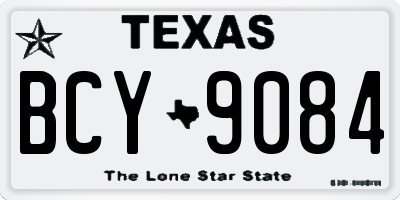 TX license plate BCY9084