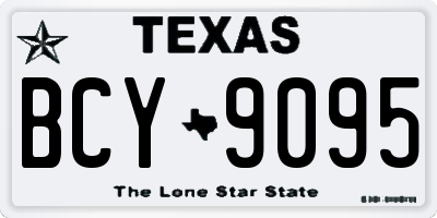 TX license plate BCY9095