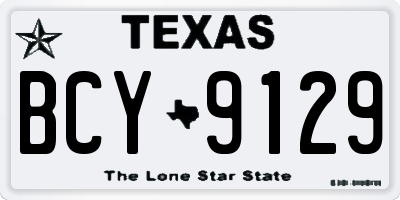 TX license plate BCY9129