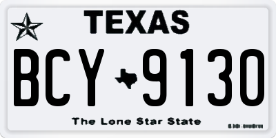 TX license plate BCY9130