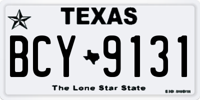 TX license plate BCY9131