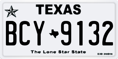 TX license plate BCY9132
