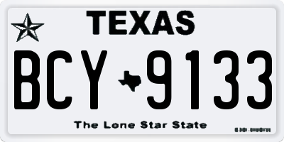 TX license plate BCY9133