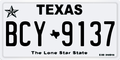 TX license plate BCY9137