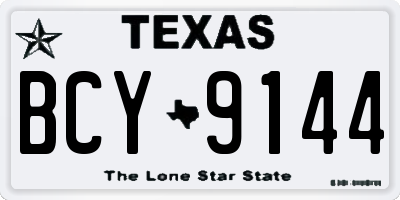 TX license plate BCY9144