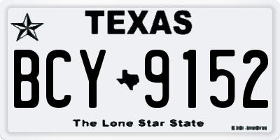 TX license plate BCY9152