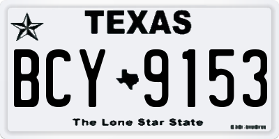 TX license plate BCY9153
