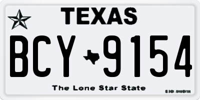 TX license plate BCY9154