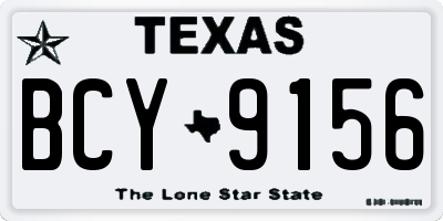TX license plate BCY9156