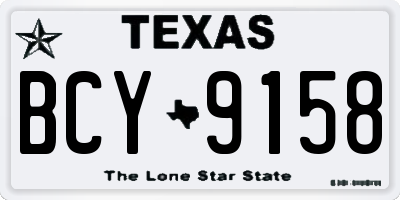 TX license plate BCY9158